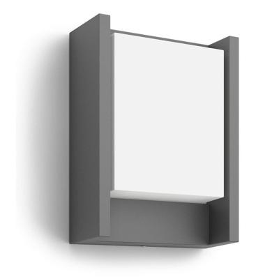 Philips Vierkante buitenlampArbour 22cm antraciet - 164609316