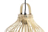 Vloerlamp DKD Home Decor Zwart Metaal Bruin Rotan (40 x 40 x 160 cm) - thumbnail
