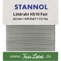 Stannol HS10Fair Soldeertin, loodvrij Loodvrij Sn99,3Cu0,7 ROM1 10 g 0.5 mm - thumbnail