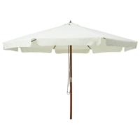 Parasol met houten paal 330 cm zandwit - thumbnail