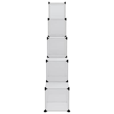 VidaXL Opbergmeubel met 15 vakken en deuren polypropeen transparant