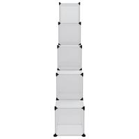 VidaXL Opbergmeubel met 15 vakken en deuren polypropeen transparant - thumbnail