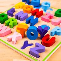 Bigjigs houten alfabet puzzel, 26st. - thumbnail