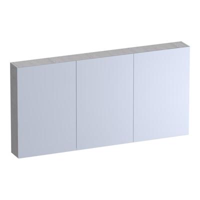 Brauer Impress Deluxe Spiegelkast - 140 cm - met interne en externe Verlichting - 3 Dubbelzijdige Spiegeldeuren - Forest Seashell