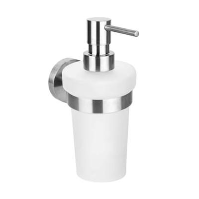 Zeepdispenser Sapho X-Steel Hangend 230 ML Geborsteld RVS / Melkglas Sapho