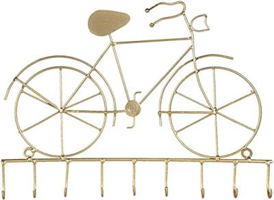 Clayre & Eef Sleutelrekje Fiets 32x23 cm Goudkleurig Ijzer Kapstok Clayre & Eef Sleutelrekje Fiets 32x23 cm Goudkleurig Ijzer Kapstok