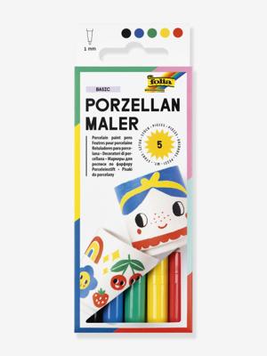 Set van 5 viltstiften voor porselein BASIC FOLIA meerkleurig