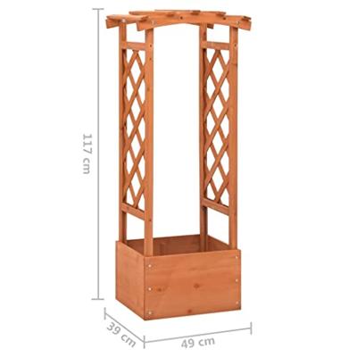 VidaXL Latwerkplantenbak met boog 49x39x117 cm vurenhout VidaXL Latwerkplantenbak met boog 49x39x117 cm vurenhout