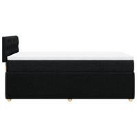 Boxspring met matras stof zwart 90x190 cm - thumbnail