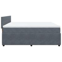 Boxspring met matras fluweel donkergrijs 200x200 cm - thumbnail
