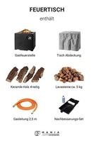 Cocoon vuurtafel lounge&dining vierkant zwart - thumbnail