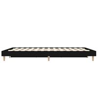 Bedframe LED massief hout zwart 140x190 cm - thumbnail