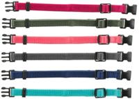 Trixie puppy halsbandset fuchsia/grafiet/indigo/groen/koraal/blauw - thumbnail