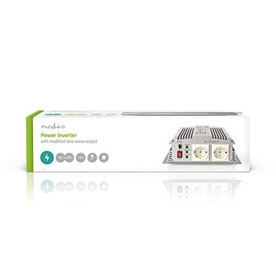 Stroomomvormer Gemodificeerde Sinusgolf | 12 V DC - 230 V AC | 1700 W | 2x Schuko-Uitgang