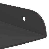 Wandplank met plank met opslag 2 pcs Zwart 18 x 18 x 2.3 cm - thumbnail