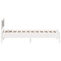 Bedframe zonder matras massief grenenhout wit 90x190 cm - thumbnail