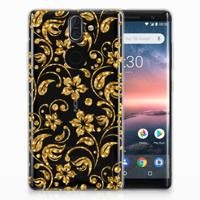 Nokia 9 | 8 Sirocco TPU Case Gouden Bloemen - thumbnail