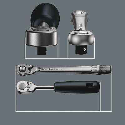 Wera 8004 B Zyklop Metal-ratel met omschakelpal met 3/8"-aandrijving , 3/8 duim x 222.0 mm - 1 stuk(s) - 05004034001 Wera 8004 B Zyklop Metal-ratel met omschakelpal met 3/8"-aandrijving , 3/8 duim x 222.0 mm - 1 stuk(s) - 05004034001