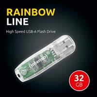 USB stick INTENSO Rainbow Line 32 GB Transparant 32 GB USB stick - thumbnail