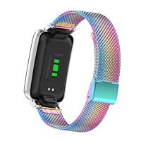 By Qubix - Milanese bandje met case - Multicolor - Xiaomi Smart band 7 Pro - thumbnail