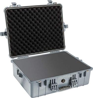 Peli 1550 SVF flightcase zilver met schuim 468x355x193 mm