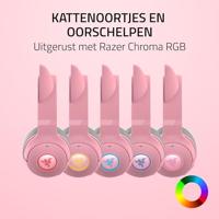 RAZER Kraken Kitty BT V2 Over Ear koptelefoon Bluetooth Stereo Kwarts, Pink Gamen - thumbnail