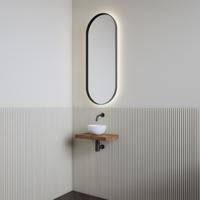 Fonteinset | BWS Leto | Planchet Walnut | Waskom Mat Wit - thumbnail