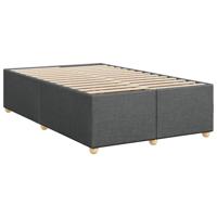 Boxspring met matras stof donkergrijs 120x200 cm - thumbnail