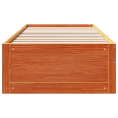 Bedframe zonder matras met lades grenenhout wasbruin 90x200 cm