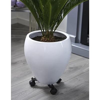 Verstelbare planttrolley metaal mat zwart H6 x 27/37 cm Nature - Nature - thumbnail