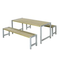 Picknickset Modern Geimpregneerd Hout - thumbnail