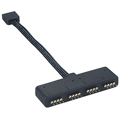 Computer Aansluitkabel [1x RGB LED-stekker - 4x RGB LED-bus] 0.10 m Zwart Akasa