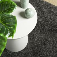Vloerkleed hoogpolig glanzend 80 cm antracietkleurig - thumbnail