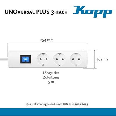Kopp 232702019 Stekkerdoos met schakelaar 3-voudig Wit Randaarde stekker 1 stuk(s) Kopp 232702019 Stekkerdoos met schakelaar 3-voudig Wit Randaarde stekker 1 stuk(s)