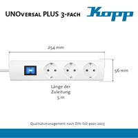 Kopp 232702019 Stekkerdoos met schakelaar 3-voudig Wit Randaarde stekker 1 stuk(s) - thumbnail