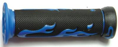 VPARTS Rubber handvat "flame pr. retaining loops blue tnt flame decor, 623az