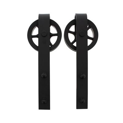 Intersteel set van 2 hangrollen Wheel 34cm - mat zwart