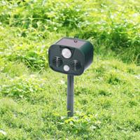 Solar Animal drive waterdichte PIR sensor buiten tuin anti-kat hond ultrasone zonne-alarm aandrijving - thumbnail