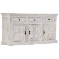 vidaXL Dressoir 140x40x74 cm massief mangohout wit - thumbnail