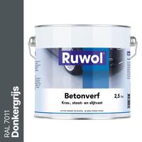 Ruwol Betonverf Donkergrijs (RAL 7011) 2,5 liter - thumbnail