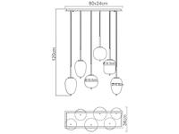 Globo Design hanglampBlacky zwart - 15345-6 - thumbnail
