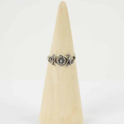 Zilveren Bloemenring Dakini Mt. 7/55 - RB248