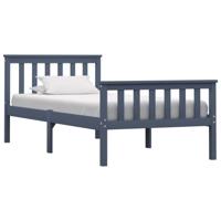 Bedframe massief grenenhout grijs 100x200 cm - thumbnail