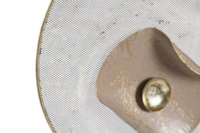 Wanddecoratie DKD Home Decor Spiegel Grijs Gouden Metaal Terra cotta Modern Cirkels (96,5 x 7 x 59 cm)