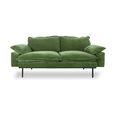 HKliving Retro bank 2-zits Royal Velvet Green