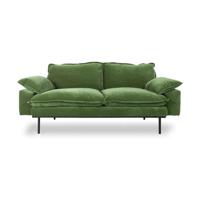 HKliving Retro bank 2-zits Royal Velvet Green - thumbnail