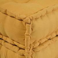 VidaXL Modulair bank 2 pcs geel 140 x 70 x 36 cm stof - thumbnail