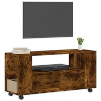 Tv-meubel 102x34,5x43 cm bewerkt hout gerookt eikenkleurig - thumbnail