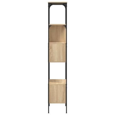 Boekenkast 5-laags 76x33x188,5 cm bewerkt hout sonoma eiken