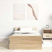 Bedframe zonder matras hout sonoma eikenkleurig 100x200 cm - thumbnail
